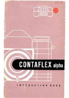 Zeiss Ikon Contaflex Alpha manual. Camera Instructions.